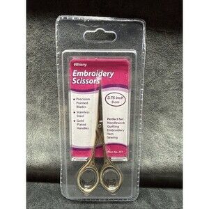 Allary Embroidery Scissors 3.75" Gold plated handles  # 237  NEW
